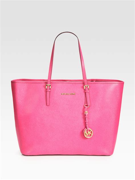 michael kors handbag pink brand print|michael kors handbags pink tote.